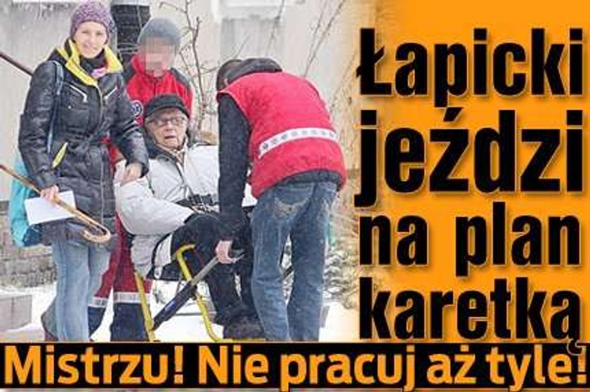 Łapicki jeździ na plan karetką. Mistrzu! Nie pracuj aż tyle! 