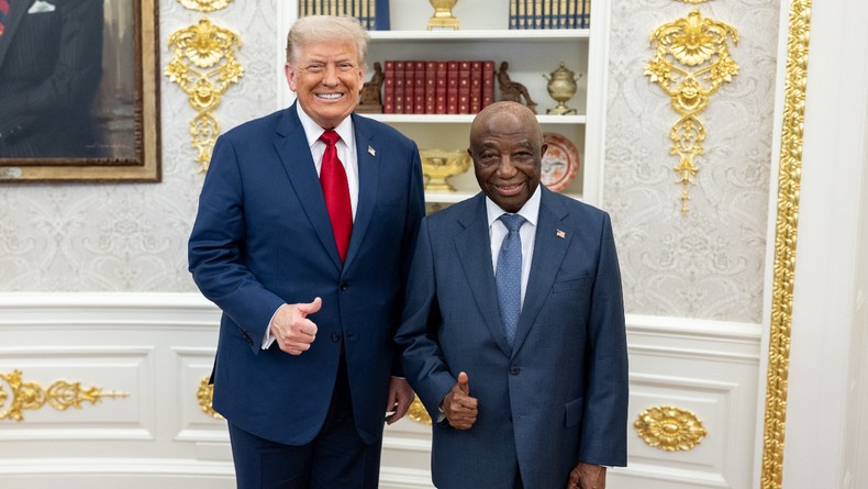 US President Donald Trump with President Joseph Nyuma Boakai of Liberia at the White House. [X, formerly Twitter/@WhiteHouse]