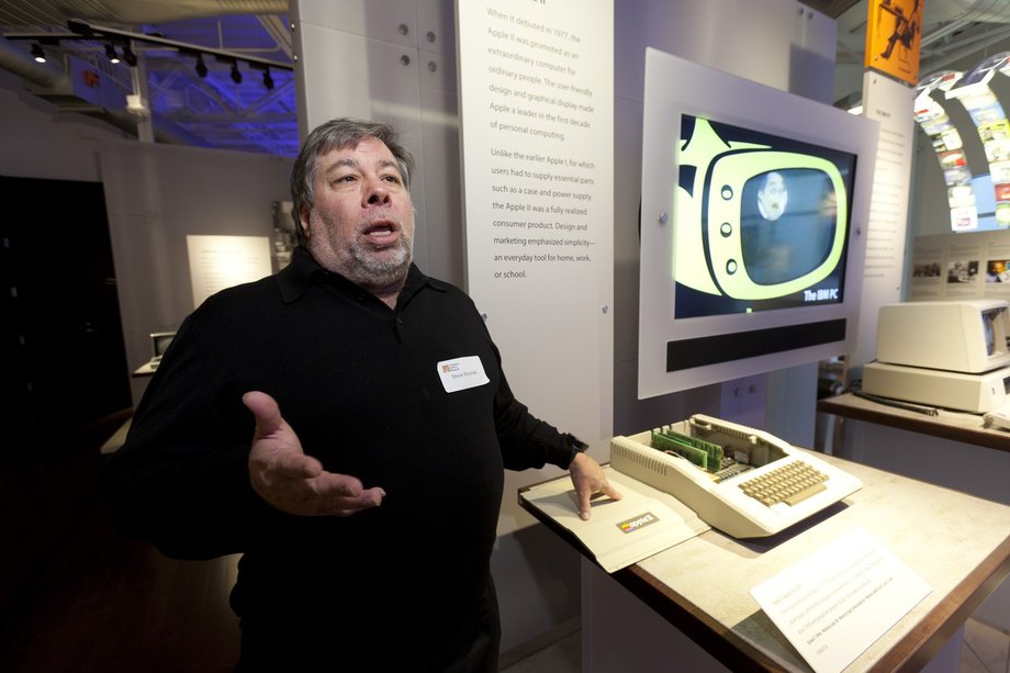 Steve Wozniak na otwarciu Muzeum Komputerów w Kalifornii