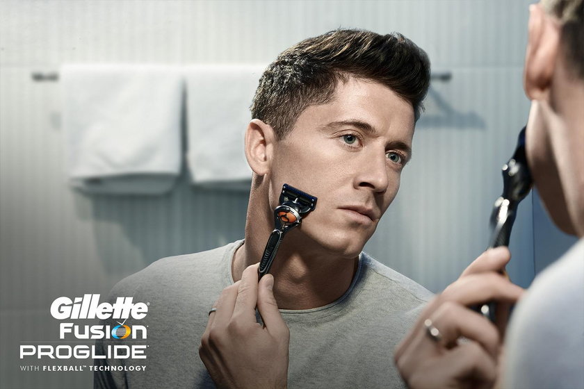 Robert Lewandowski w kampanii Gillette