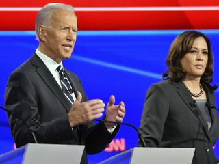 Kandydat demokratów na prezydenta USA Joe Biden i Kamala Harris, kandydatka na stanowisko wiceprezydenta USA, 11.08.2020