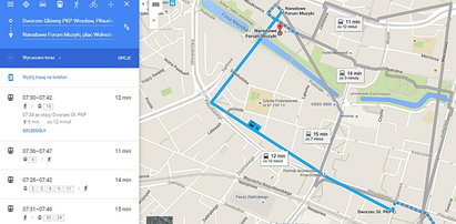 Dzięki mapom Google pojedziemy MPK