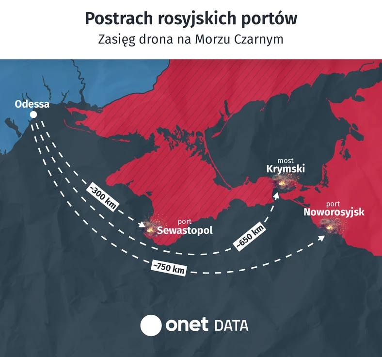 Zasięg drona na Morzu Czarnym