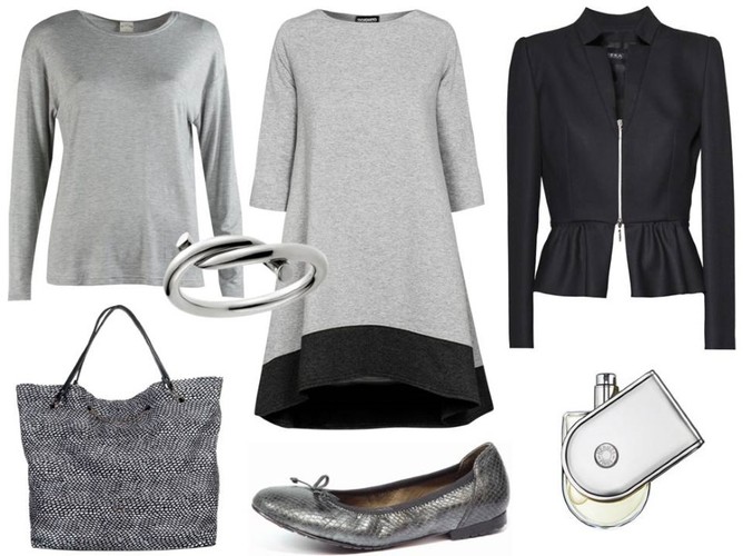 Bluzka- Rabarbar/rabarbar.com.pl, torebka - BOCA/boca.pl, sukienka - MOSQUITO /mosquito.pl,  żakiet – Hera/Hera.com.pl, buty - Caprice/caprice.pl