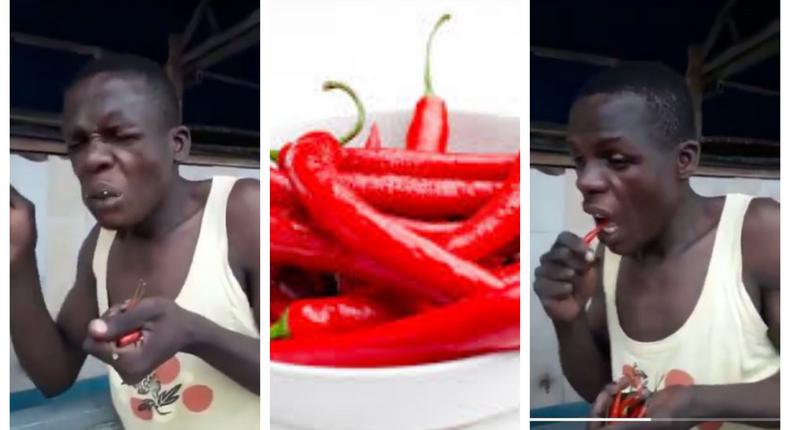 Video of shoe thief being forced to eat a bowl of raw Chili pepper goes viral