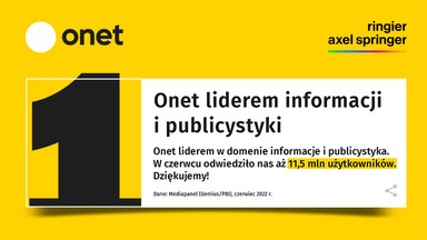 Wiadomości Onetu liderem w kategorii "Informacje i publicystyka"