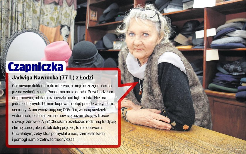 Jadwiga Nawrocka (77 l.) z Łodzi. Czapniczka