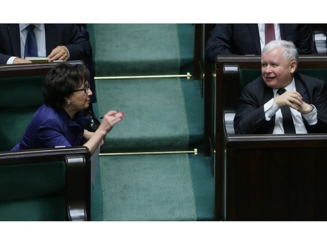 Elżbieta Witek i Jarosław Kaczyński