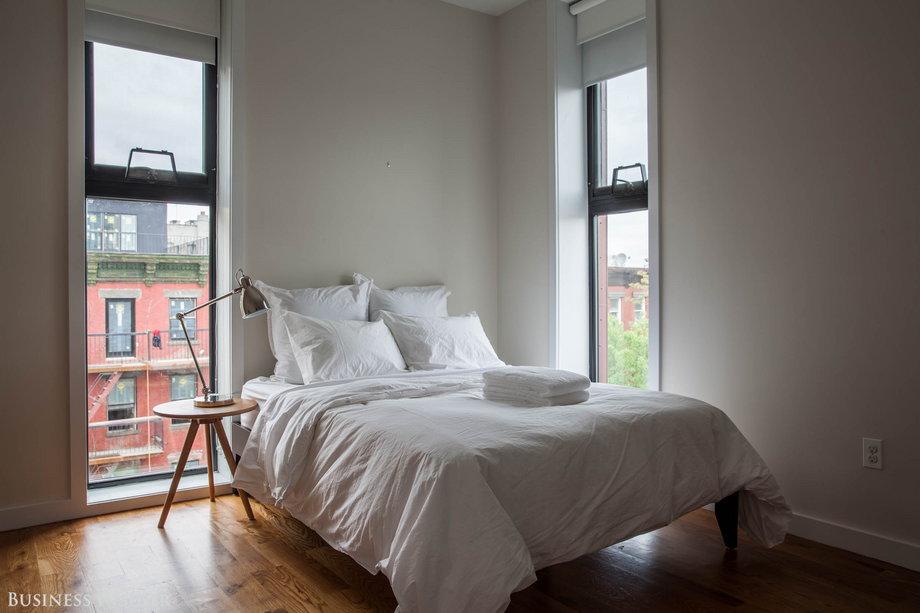 The rooms are small. They average 120 square feet, and the smallest ones are just 100. They aren't meant for someone who enjoys a lot of clutter. But they feel well-designed to maximize the space through angles and windows.