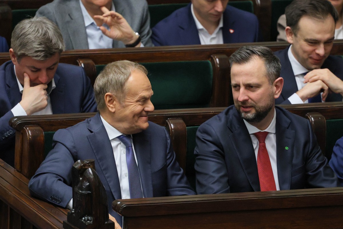 Donald Tusk, Władysław Kosiniak-Kamysz, Jan Grabiec, Andrzej Domański