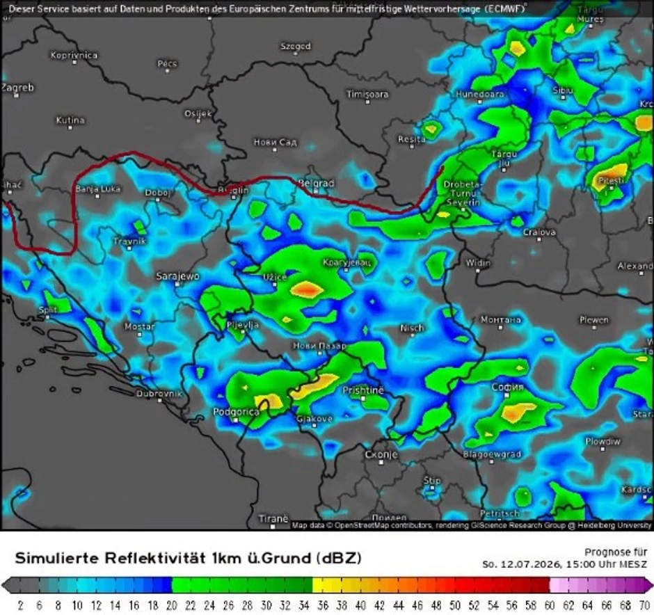 Mapa nestabilnosti u nedelju