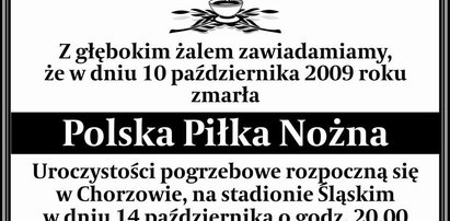 Pogrzeb polskiej piłki już dziś