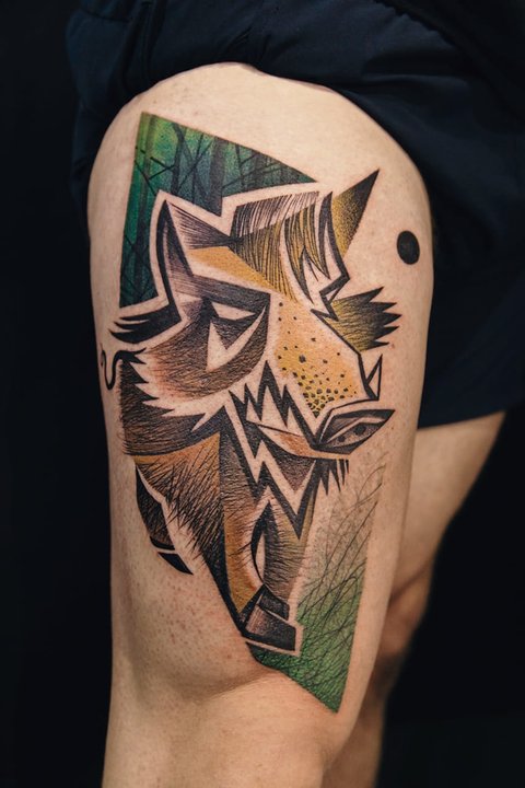 III miejsce – Graficzny Świeży – Kuba Szewczyk, "Szum Tattoo Studio", Warszawa 