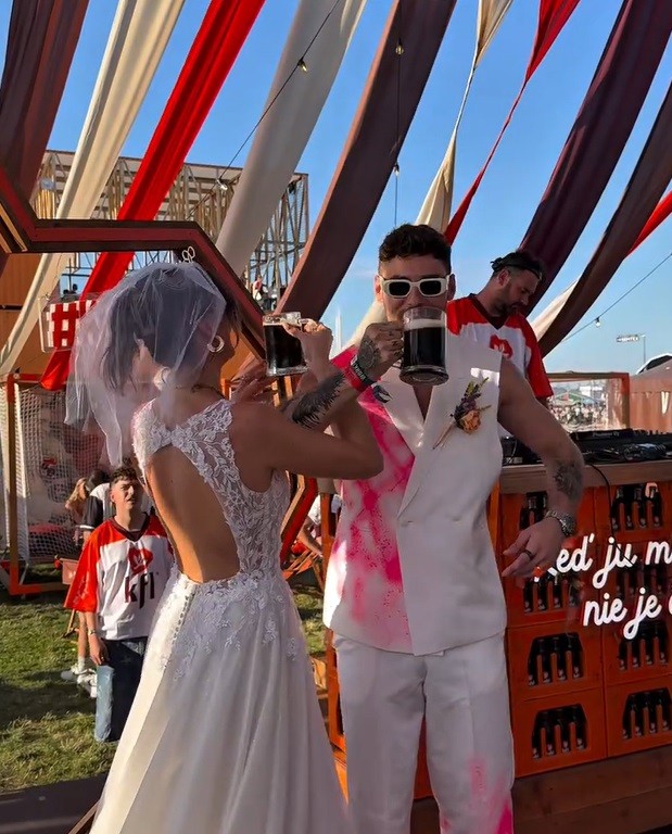 Kristína Víglaská a Michal „Trabo“ Trabalík si na Grape festivale povedali symbolické ,,áno".