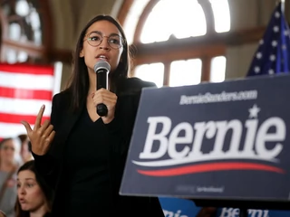 Alexandria Ocasio-Cortez w trakcie kampanii senatora Berniego Sandersa, 26.01.2020, Perry, Iowa 