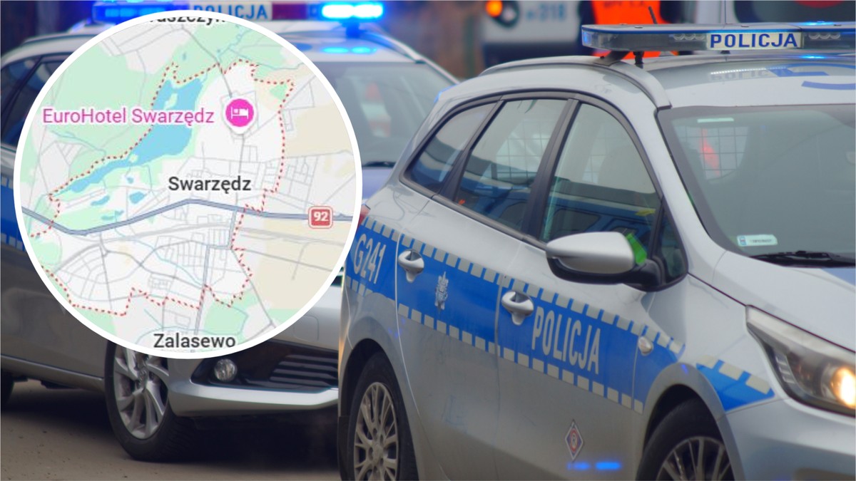 Ewakuacja klientów i korki w Swarzędzu. Policja sprawdza auto z dziwnymi kablami
