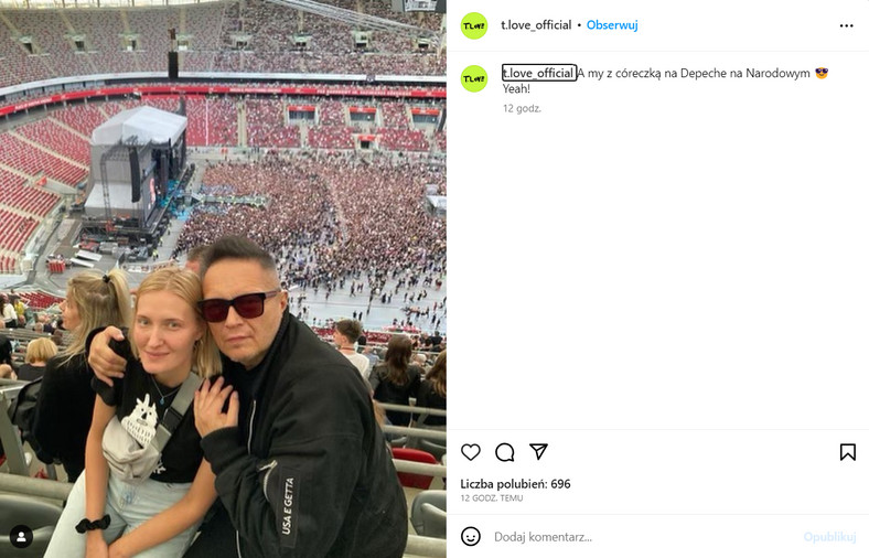 Muniek Staszczyk z córką Marią na Instagramie (2023 r.)
