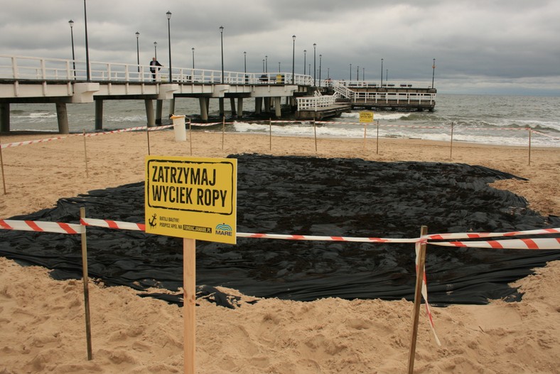 Fundacja MARE zorganizowała dzisiaj happening na plaży w Gdańsku