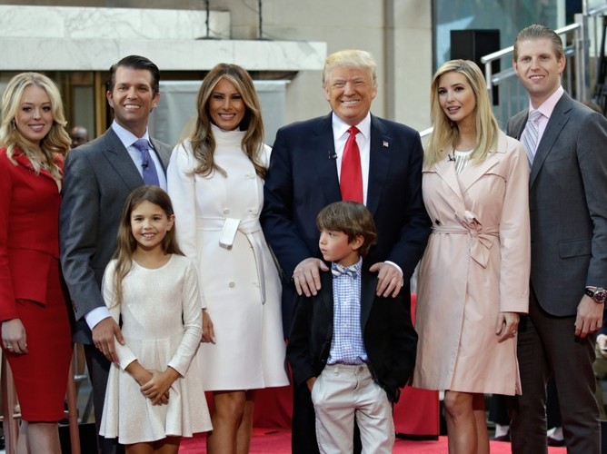 Donald Trump z rodziną