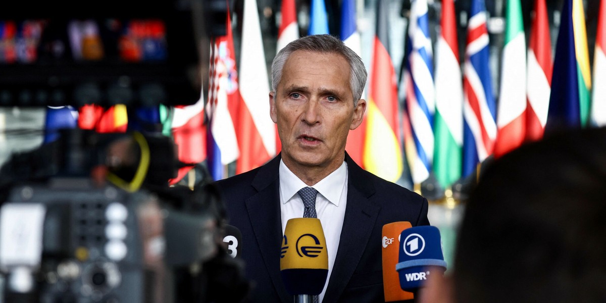 Jens Stoltenberg przed spotkaniem ministrów obrony państw NATO.