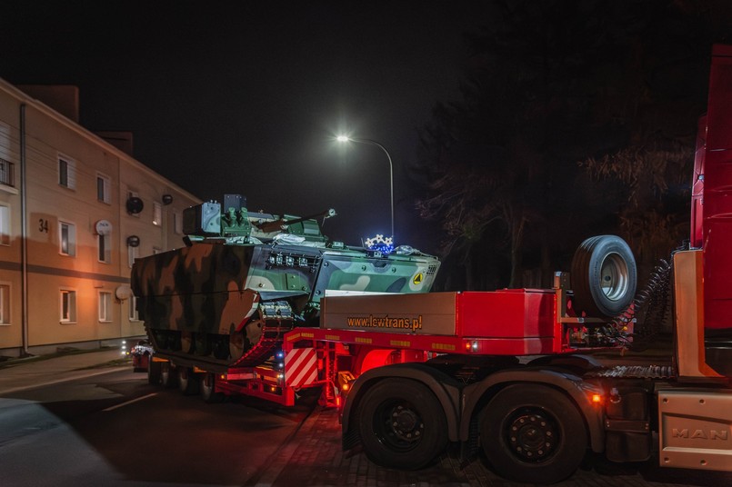 Borsuk w bazie 15. Giżyckiej Brygady Zmechanizowanej im. Zawiszy Czarnego