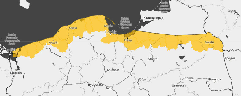 Ostrzeżenia przed silnym wiatrem zostały wydane dla północnej Polski