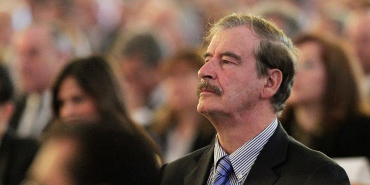 Former Mexican President Vicente Fox attends a religious service in San Pedro Garza Garcia in northern Mexico.