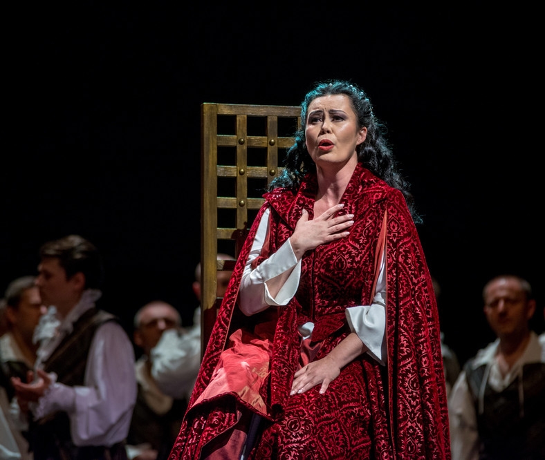 Karina Skrzeszewska jako Anna Bolena, Opera Krakowska (fot. Łukasz Łuszczek)