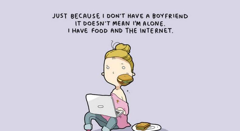 10 illustrations only single people can relate to
