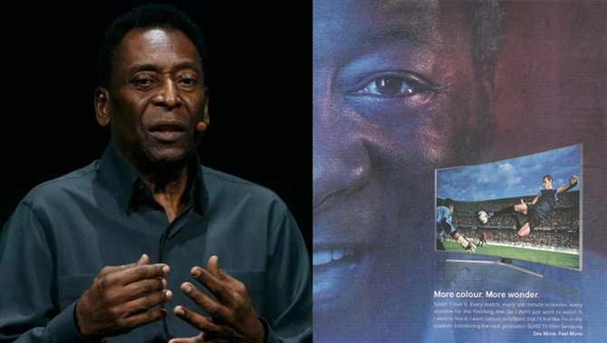 Pelé w reklamie telewizorów Samsunga