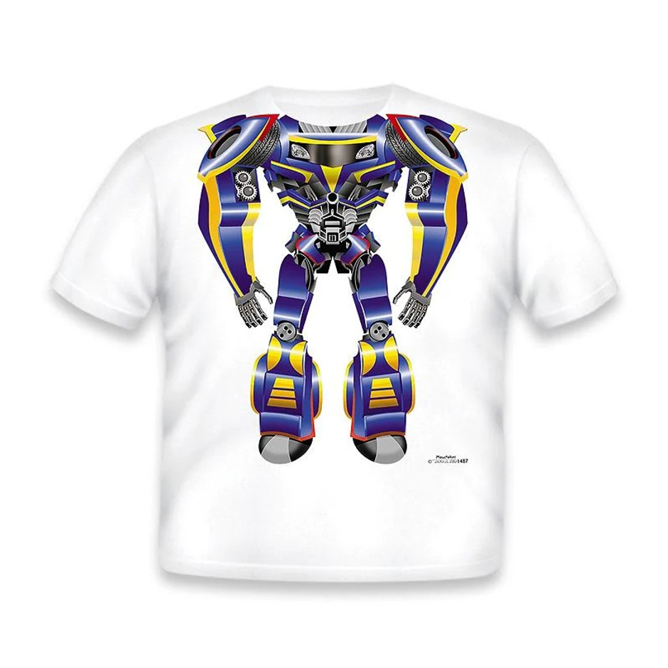 Just Add A Kid Majica Robot Blue 1487