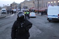 Policja na miejscu zamachu