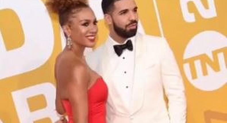 Drake and Ros Gold-Onwude at the NBA Awards 2017