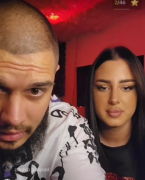 Dejan i Jovana na tik-tok lajvu