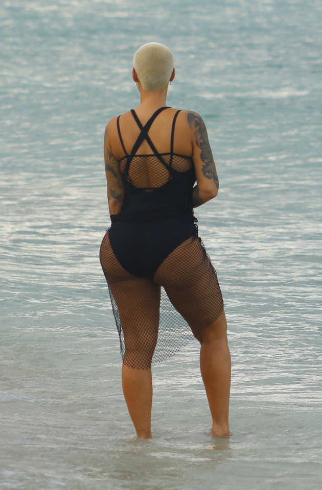 Amber Rose na plaży w Miami