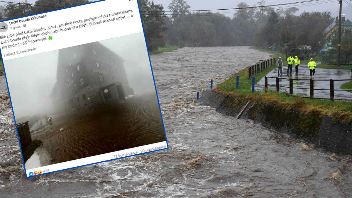 Szokujące zdjęcia zalanego schroniska w górach. "Piesku uciekaj"