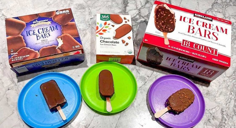 I tried ice-cream bars from Wegmans, Whole Foods, and Costco.Ted Berg