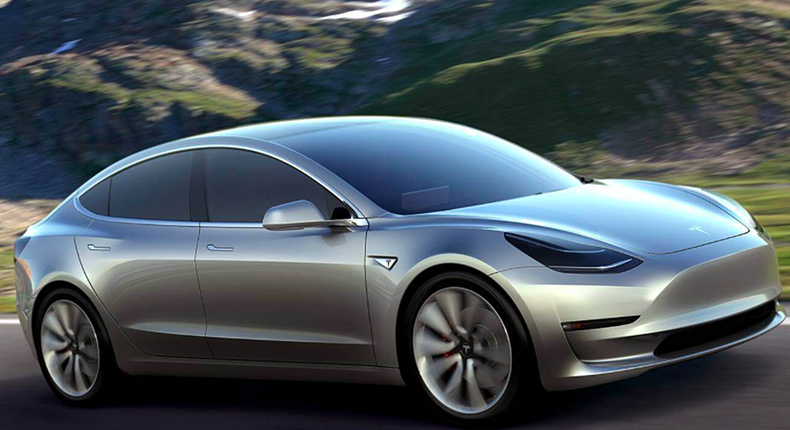 A Tesla Model 3.