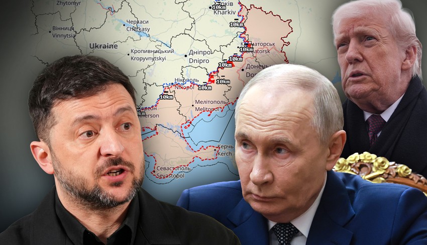 Volodimir Zelenski, Vladimir Putin i Donald Tramp