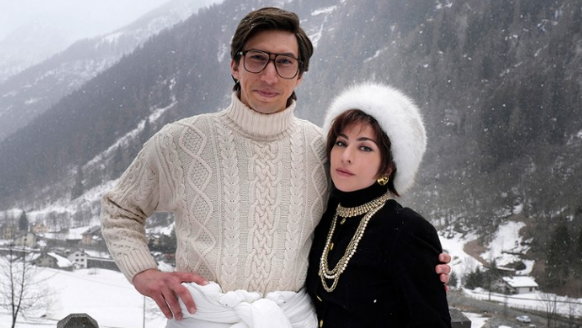 Adam Driver jako Maurizio Gucci i Lady Gaga jako Patrizia Reggiani w filmie "Dom Gucci"