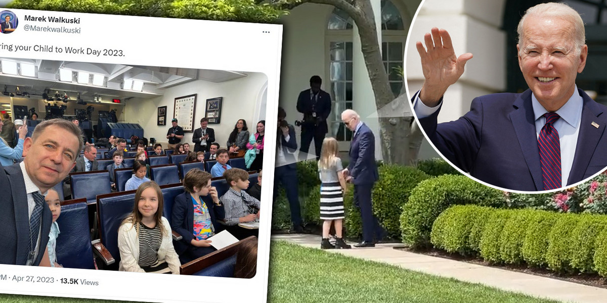 W Białym Domu pojawiły się dzieci. Młoda Polka zaskoczyła prezydenta USA.