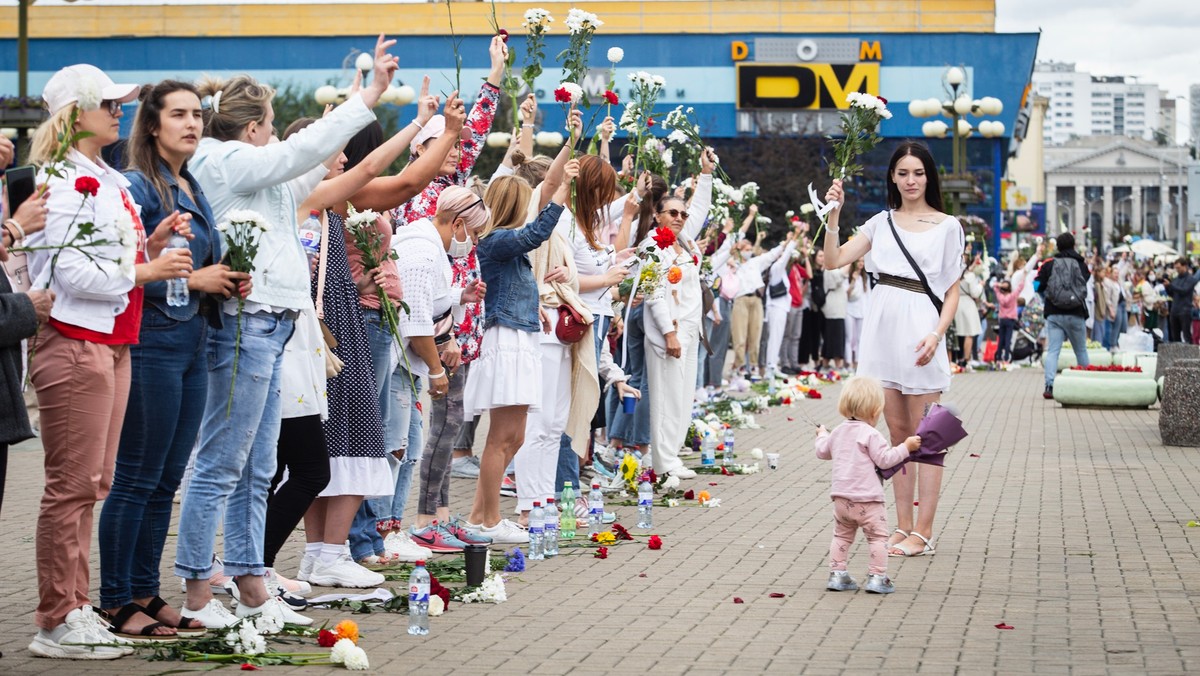 Białoruś. Protest kobiet w Mińsku