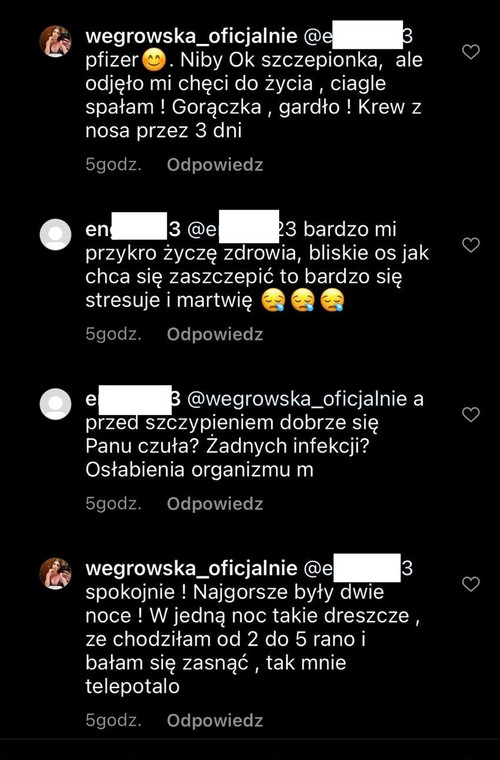 Iwona Węgrowska na Instagramie