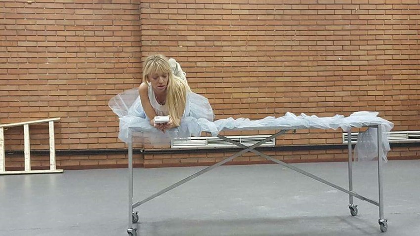 Olivera Viktorović na probi predstave "Sama je tražila"