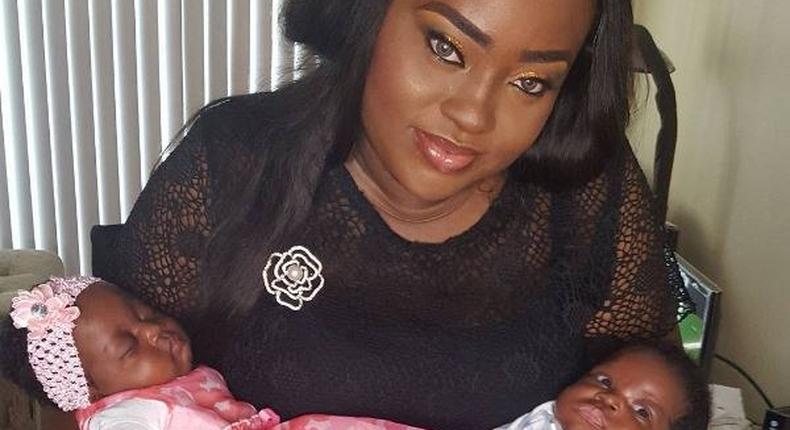Emem Isong and her twins