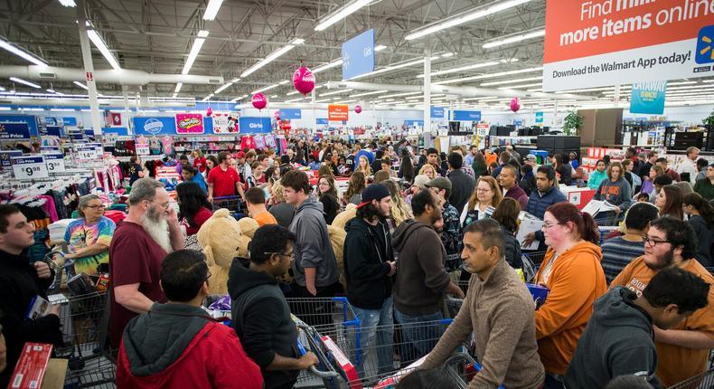 Walmart's in-store Black Friday event kicks off with a party on Thanksgiving.