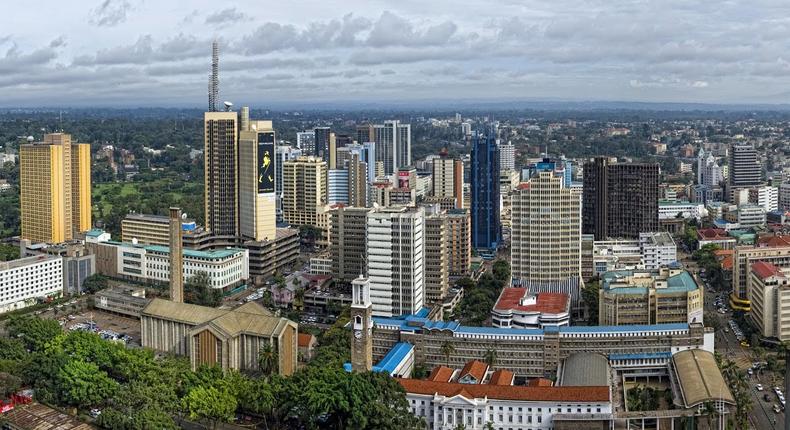 An aerial view of Kenya's capital, Nairobi City