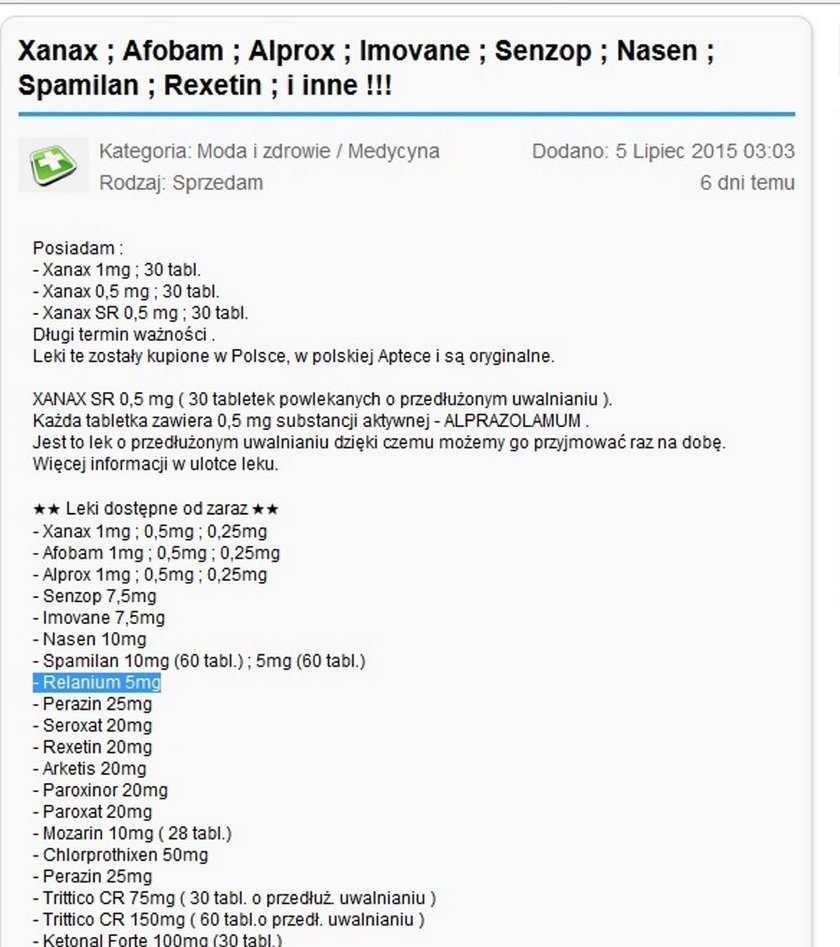 Kwitnie handel nielegalnymi lekami w Internecie