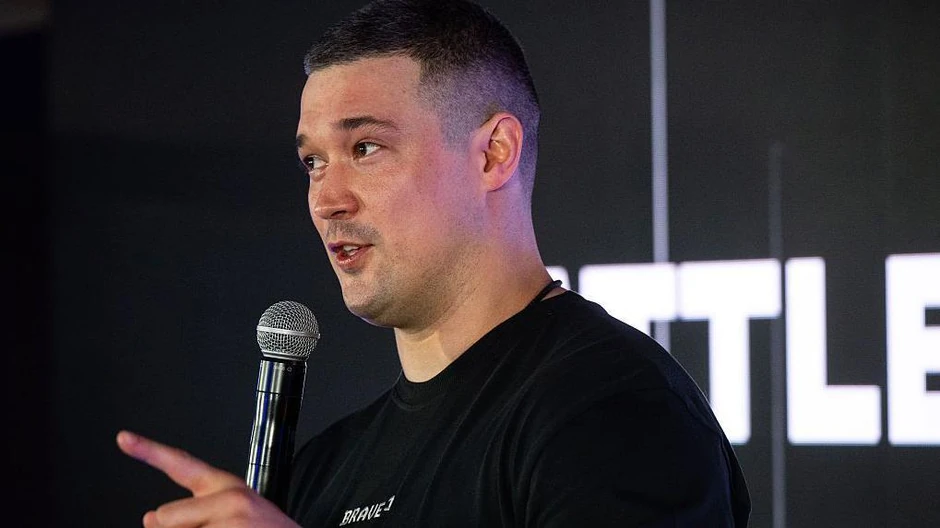 Bivši ministar odbrane Mihailo Fedorov odgovara na pitanja pošto je smenjen sa mesta ministra odbrane | Foto: Anadolu via Getty Images