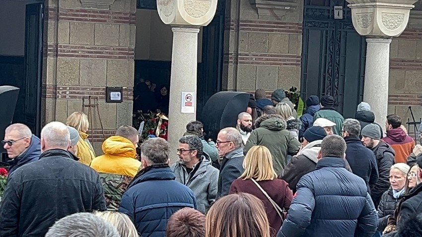 Miloš Timotijević na sahrani